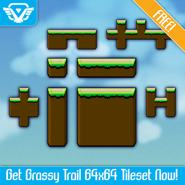 Grassy Trail 64x64 Tileset